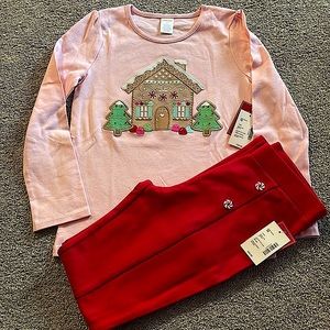 Gymboree Gingerbread Peppermint Matching Set Girls Size: 10 NWT